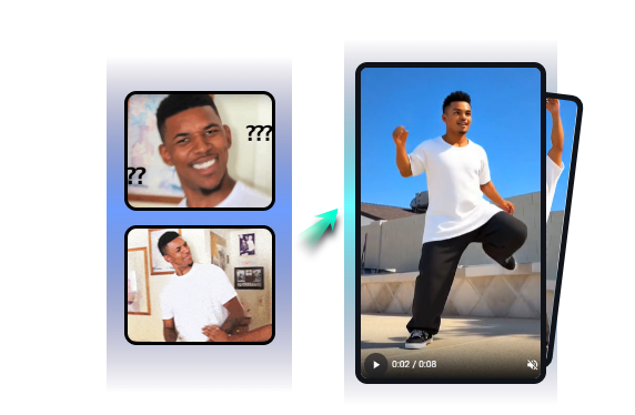 فيديو ميم مضحك بتبديل الجسم بالذكاء الاصطناعي